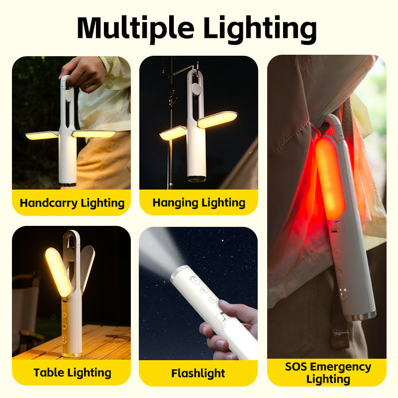 3-in-1 Multi-Function Light: Flashlight, SOS Beacon, and Lantern for Camping