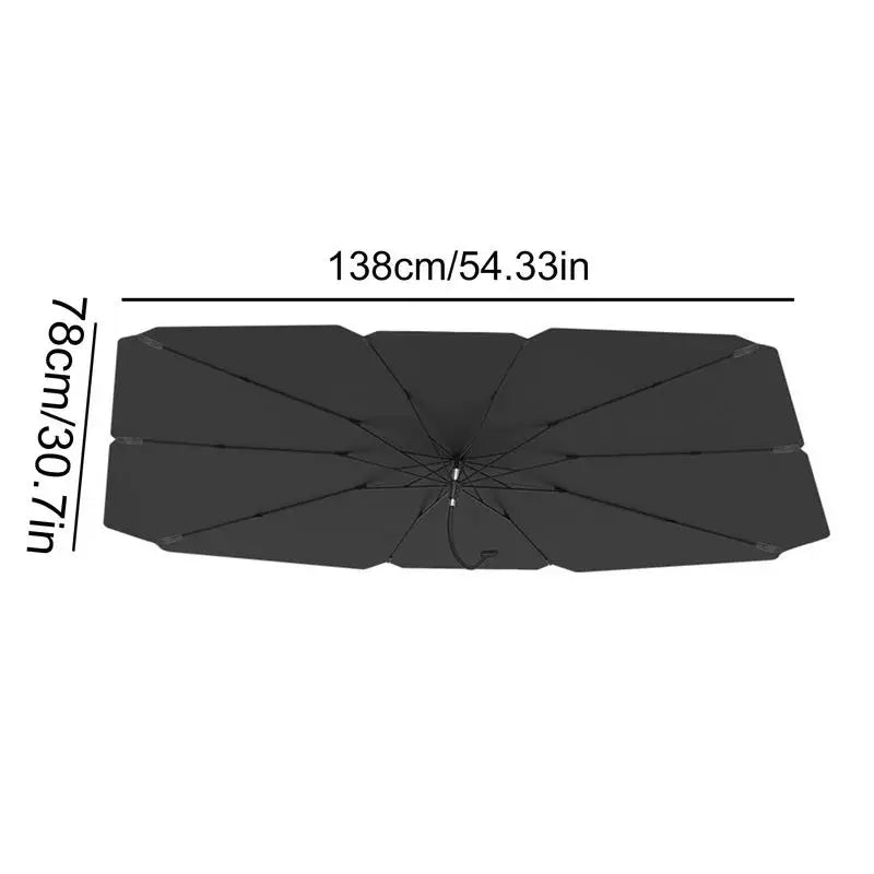 Retractable car sunshade umbrella