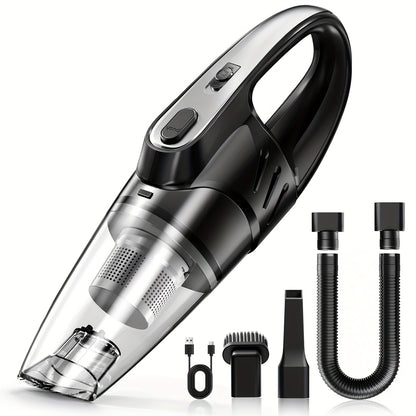 Car Vacuum Cleaner, 6000PA Super Strong Suction Handheld Vacuum, 2000mAh Large Capacity, Low Noise, Comes with Five Matching Accessories, for Car Interiors, Home, and Pet Cleaning, Pink Girly Car Accessories Gift for Women
