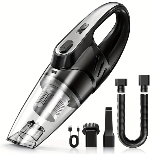 Car Vacuum Cleaner, 6000PA Super Strong Suction Handheld Vacuum, 2000mAh Large Capacity, Low Noise, Comes with Five Matching Accessories, for Car Interiors, Home, and Pet Cleaning, Pink Girly Car Accessories Gift for Women