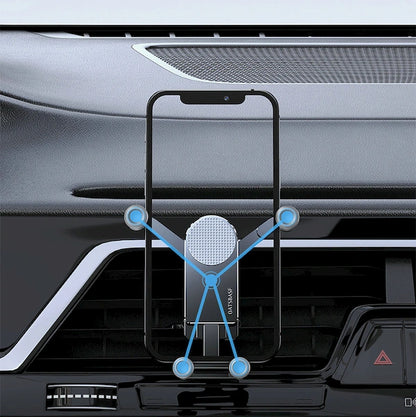 Mini Aluminum Car Phone Mount: Unshakable & Minimalist